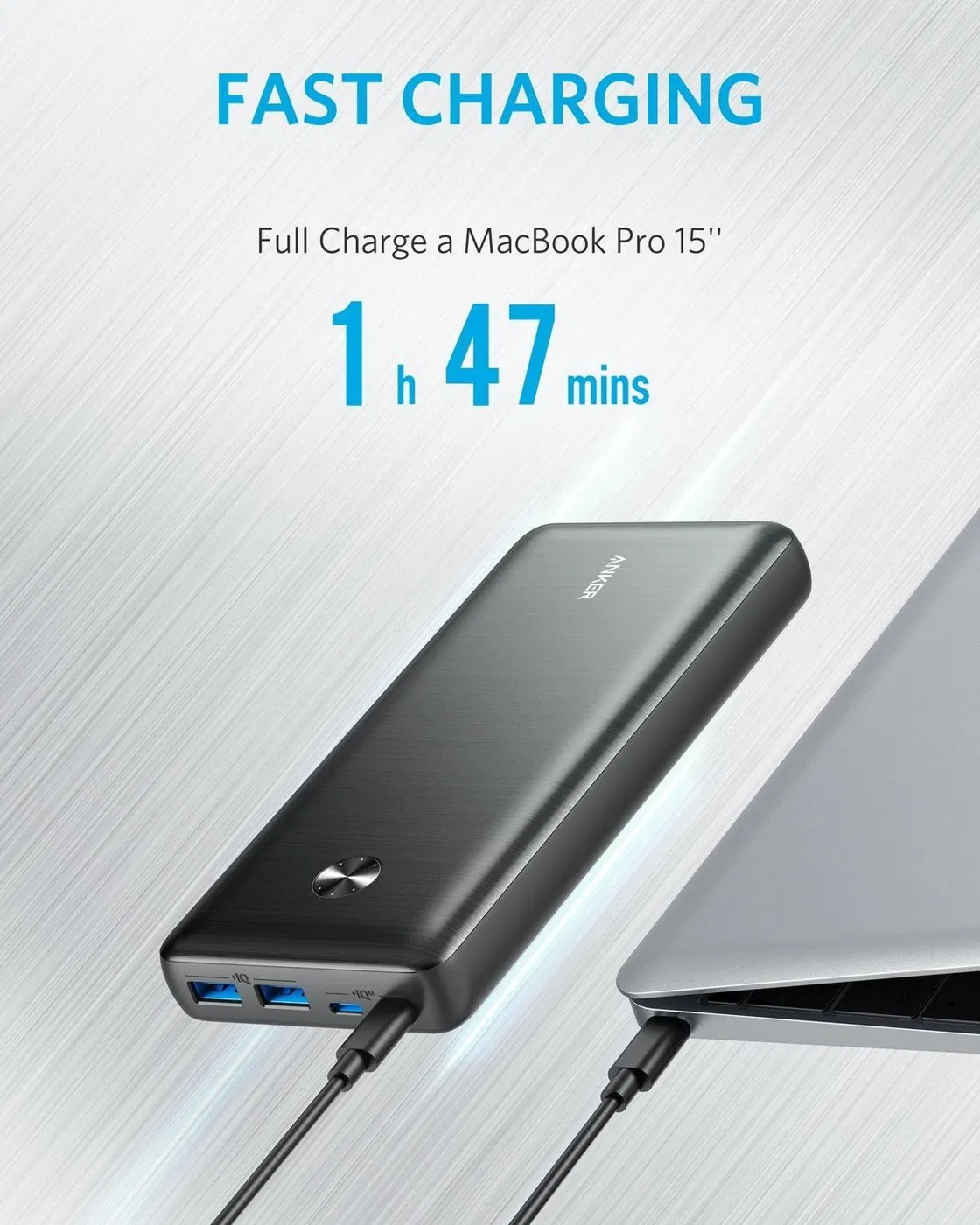Anker PowerCore III Elite ports view